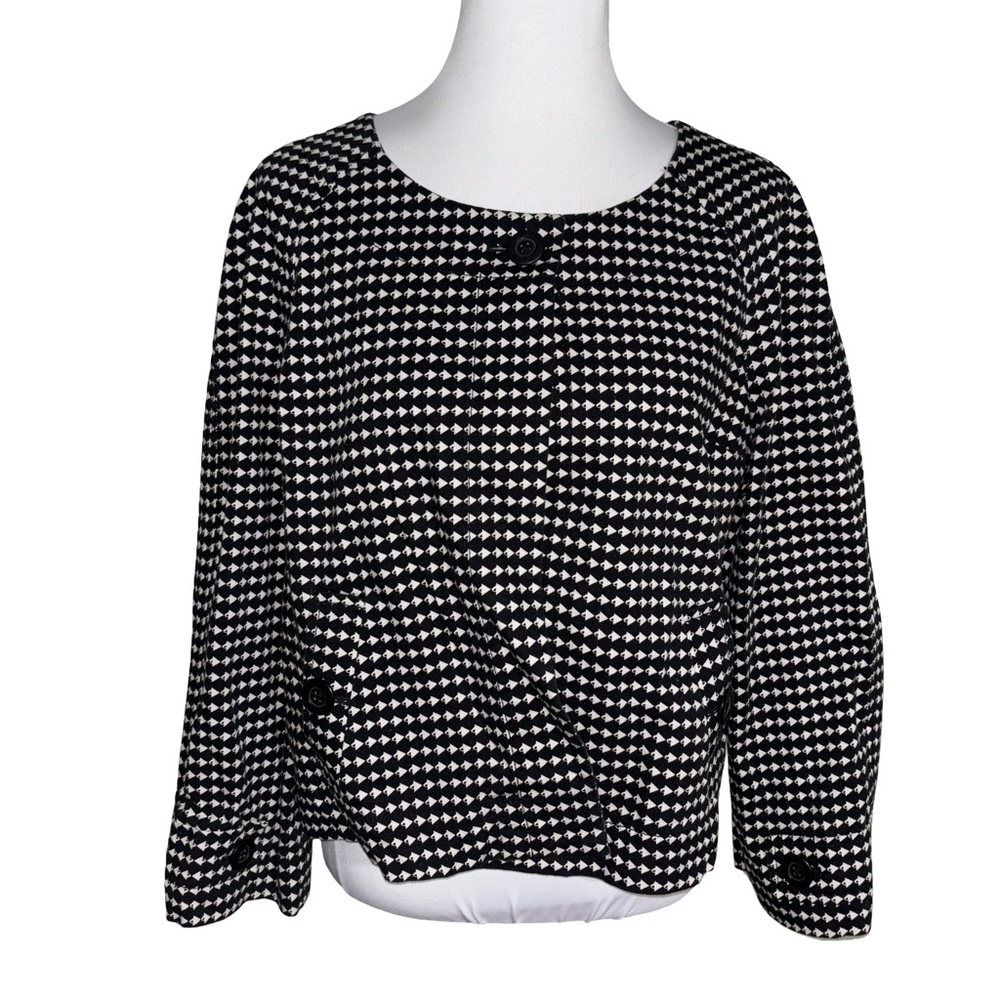 LOFT Black White Pattern Blazer